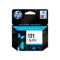 HP 121, Оригинальный струйный картридж HP, Трехцветный for Deskjet F4283/D2563/D1663, 4 ml, up to 165 pages. (CC643HE)